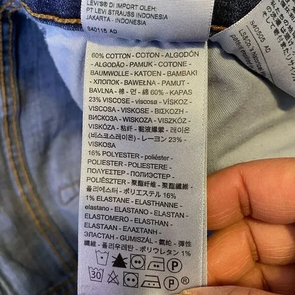 Levi's 414 Jeans Women's Sz 20W Classic Straight Fit Medium Wash Blue 28”Inseam - Picture 4 of 11